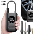 compressor de ar portatil preto com display digital