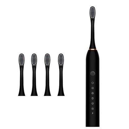 escova eletrica dental preta cabecas