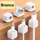 Organizador de cabos magnetico branco para mesa