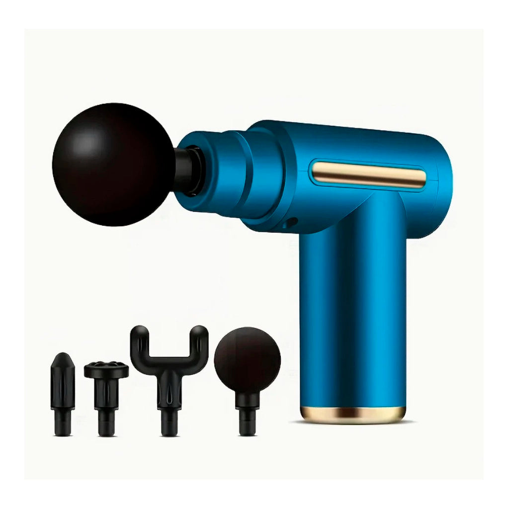 pistola de massagem eletrica profissional azul