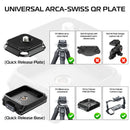 placa de liberacao rapida 1 em 4 ulanzi uka01 kit completo