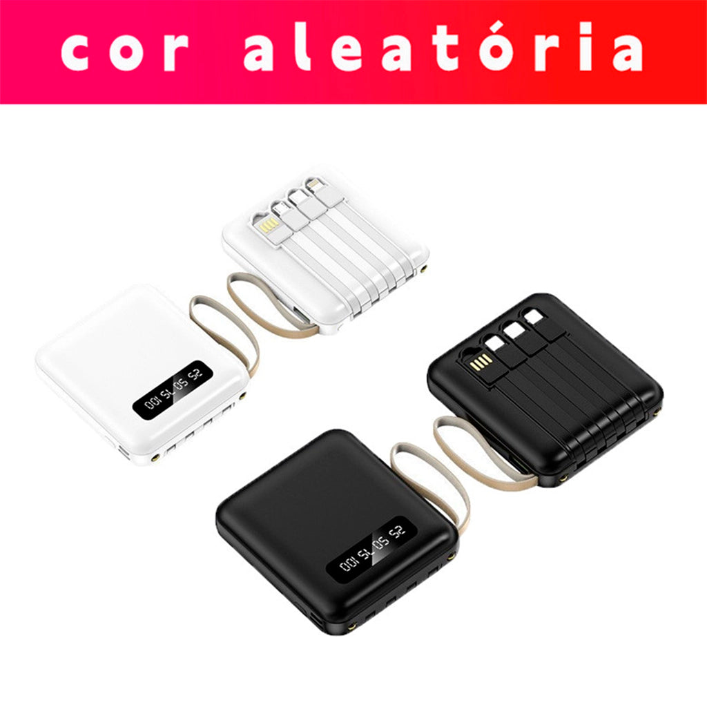 power bank 20000mah powermax cabos integrados