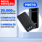 power bank 20000mah powermax preto carregador portatil
