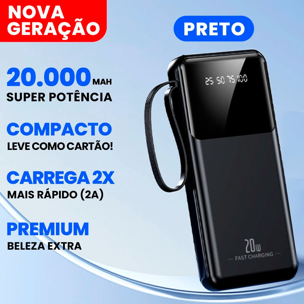 power bank 20000mah powermax preto